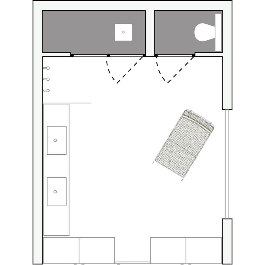 Plan of setting of system of partition in glass -  Suite Vismaravetro